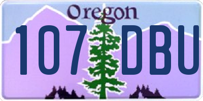 OR license plate 107DBU