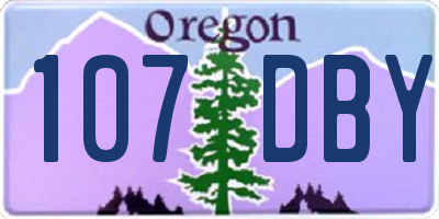 OR license plate 107DBY