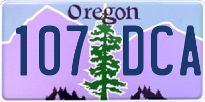 OR license plate 107DCA
