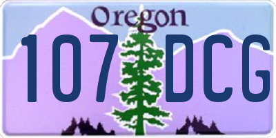 OR license plate 107DCG