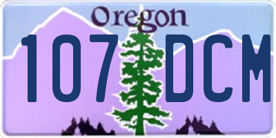 OR license plate 107DCM