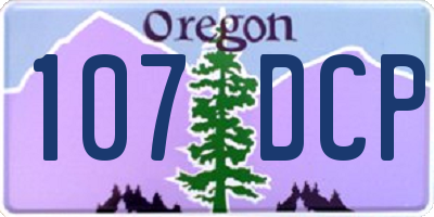 OR license plate 107DCP