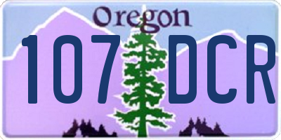 OR license plate 107DCR