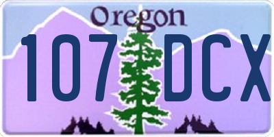 OR license plate 107DCX