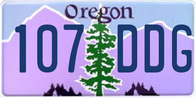 OR license plate 107DDG