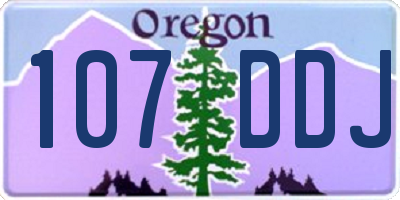 OR license plate 107DDJ