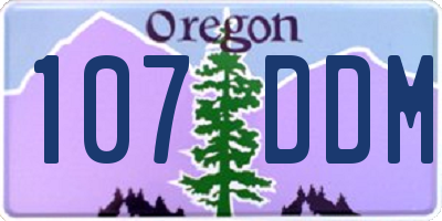 OR license plate 107DDM