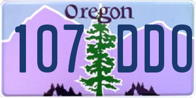 OR license plate 107DDO