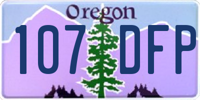 OR license plate 107DFP