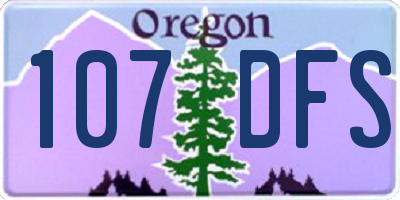 OR license plate 107DFS