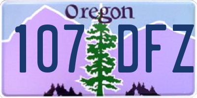 OR license plate 107DFZ