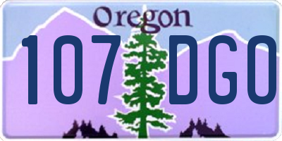 OR license plate 107DGO
