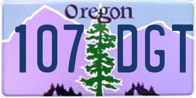 OR license plate 107DGT