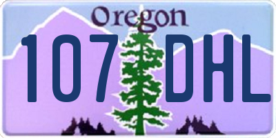 OR license plate 107DHL