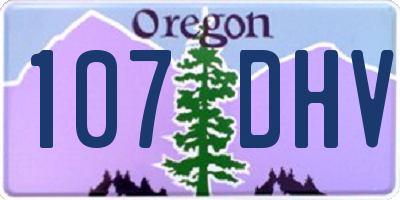 OR license plate 107DHV