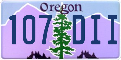 OR license plate 107DII