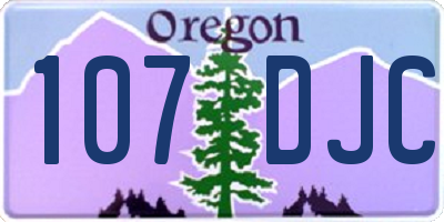 OR license plate 107DJC