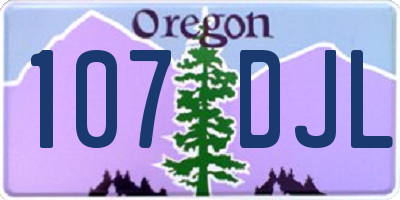 OR license plate 107DJL