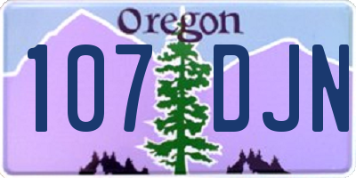 OR license plate 107DJN