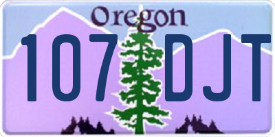 OR license plate 107DJT