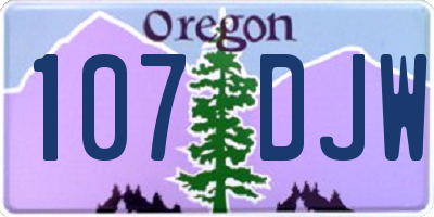 OR license plate 107DJW