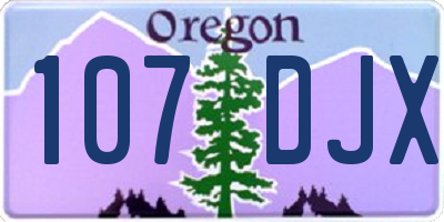 OR license plate 107DJX