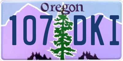 OR license plate 107DKI