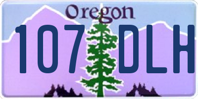 OR license plate 107DLH