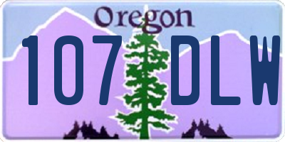 OR license plate 107DLW