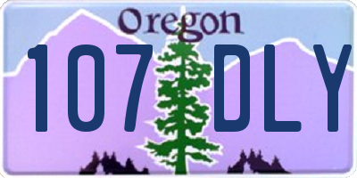 OR license plate 107DLY