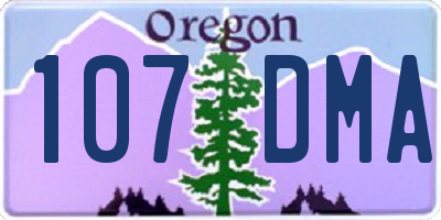 OR license plate 107DMA