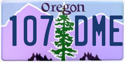 OR license plate 107DME