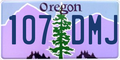 OR license plate 107DMJ