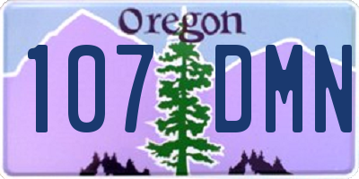 OR license plate 107DMN