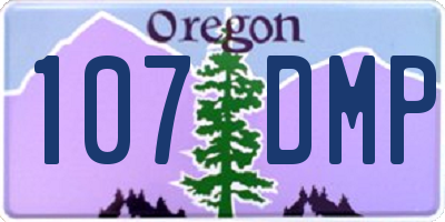 OR license plate 107DMP