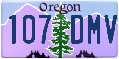 OR license plate 107DMV