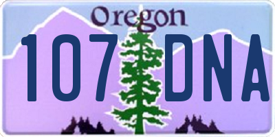 OR license plate 107DNA