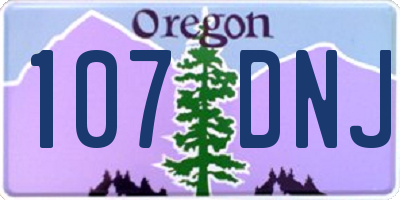 OR license plate 107DNJ