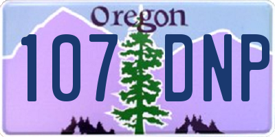 OR license plate 107DNP
