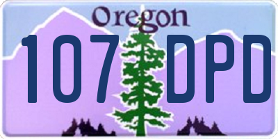 OR license plate 107DPD