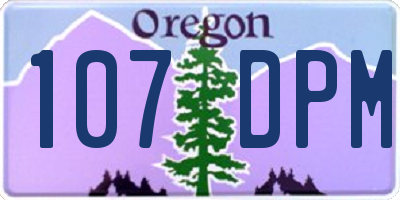 OR license plate 107DPM