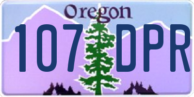 OR license plate 107DPR