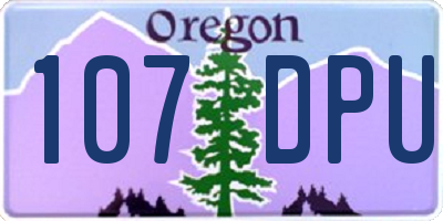 OR license plate 107DPU