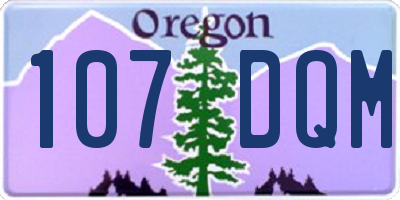 OR license plate 107DQM