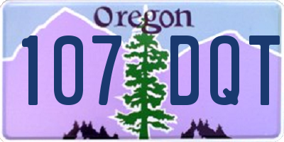 OR license plate 107DQT