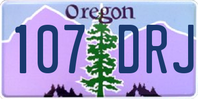 OR license plate 107DRJ