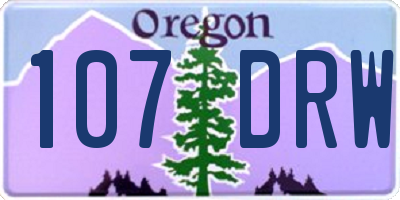OR license plate 107DRW
