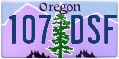 OR license plate 107DSF