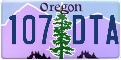 OR license plate 107DTA