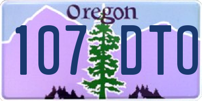 OR license plate 107DTO
